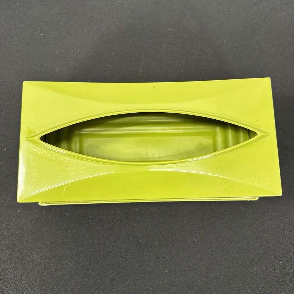 Vintage Retro Green Plastic Tissue Box Holder - Picture 2 of 7